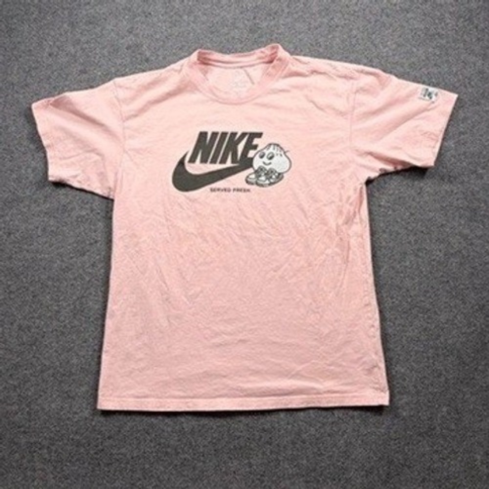 Nike Sole Food Short Sleeve T-Shirt Pink Men's Size Small Loose Fit